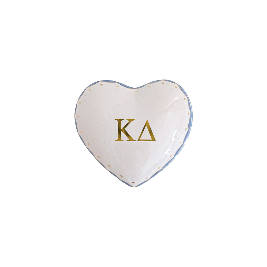 Personalized Kappa Delta Gold Monogrammed Heart Box | Gifts