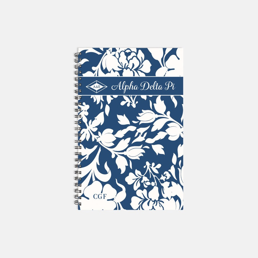Alpha Delta Pi Personalized Hardcover Notebook Journal - Chinoiserie