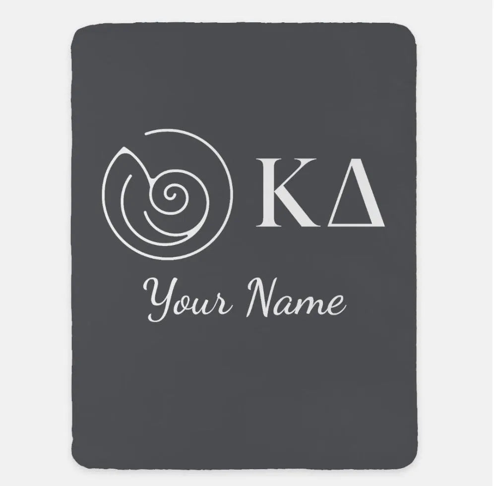 Personalized Kappa Delta XL 60x80 Sherpa Throw Blanket | Kaydee Gifts