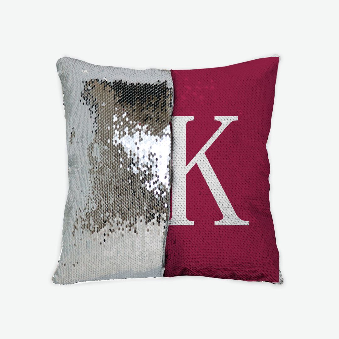 Sigma Kappa Sequin Pillow Cover - Greek Letters