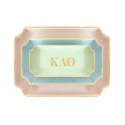 Kappa Alpha Theta Gold Monogram Ceramic Decorative Tray