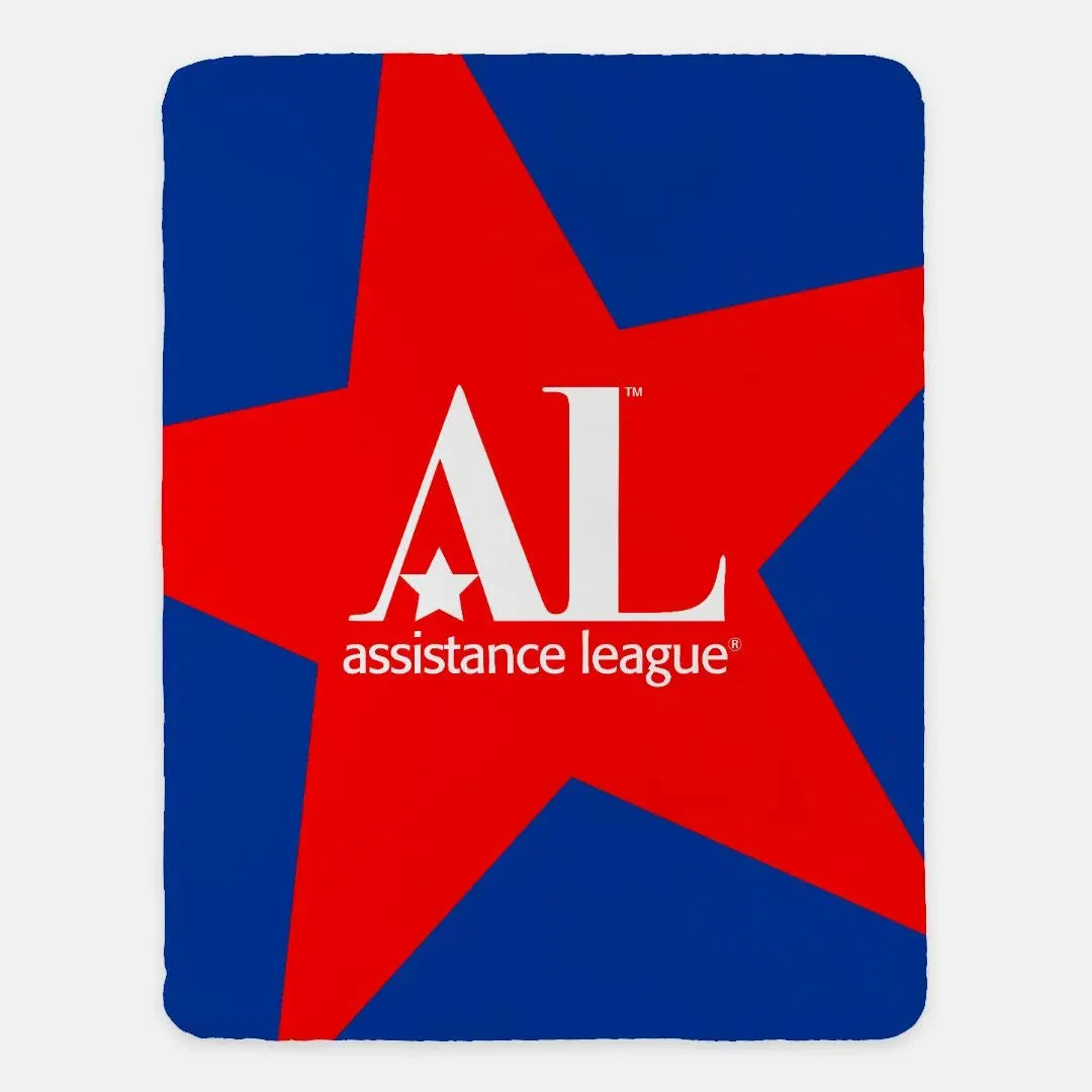Assistance League XL 60x80 Sherpa Blanket - Star Throw Blankets