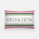 Delta Zeta Lumbar Pillow Cover - Stripes| Custom Gifts and Merchandise | Festive Fit Home