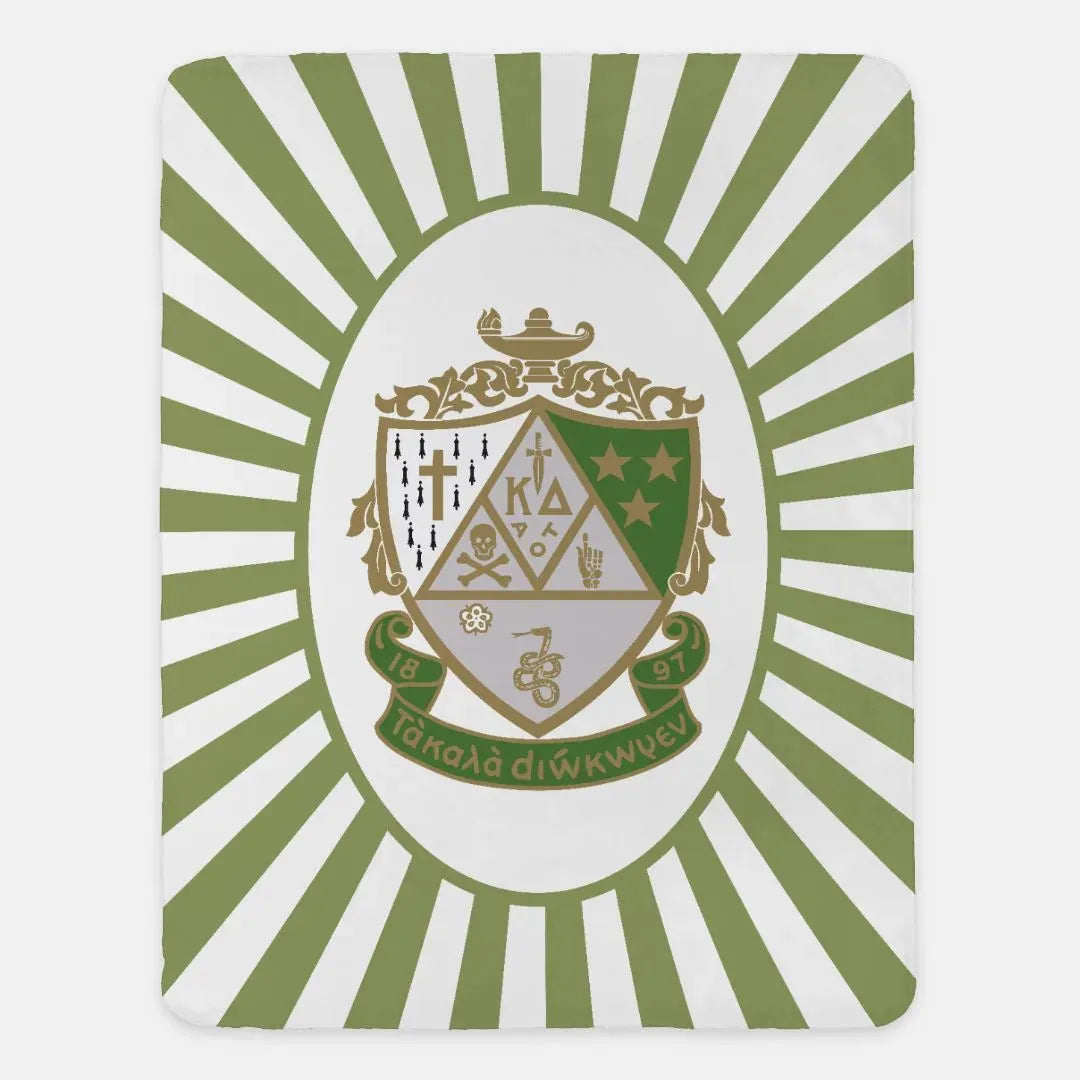 Kappa Delta XL 60x80 Sherpa Throw Blanket - Starburst Crest Throw Blankets