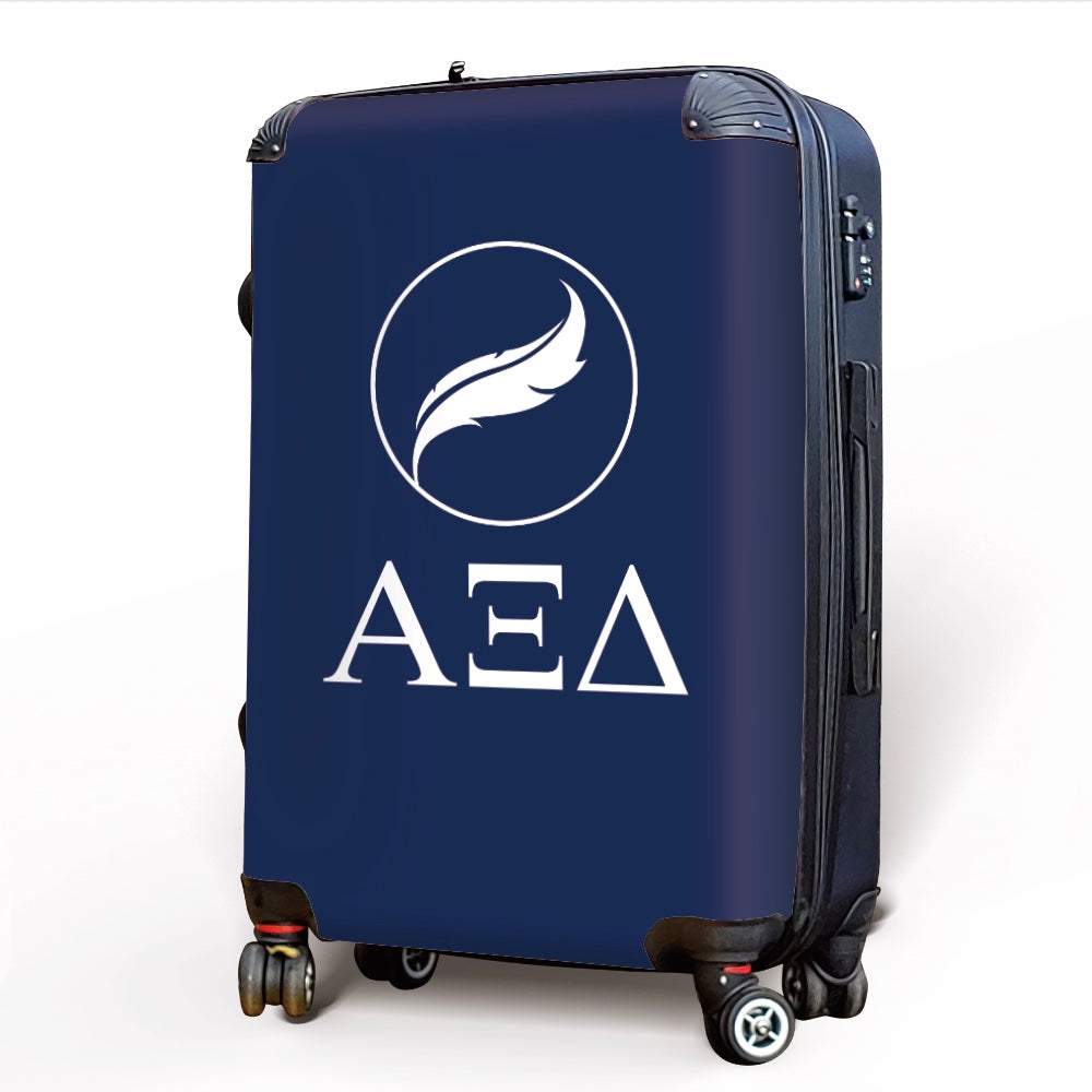 Alpha Xi Delta 20" Carry-on Suitcase Luggage - Greek Letters & Quill | Gifts