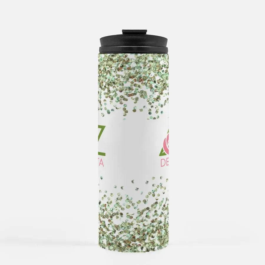 Delta Zeta Thermal Tumbler - Glitter 16 oz. Drinkware