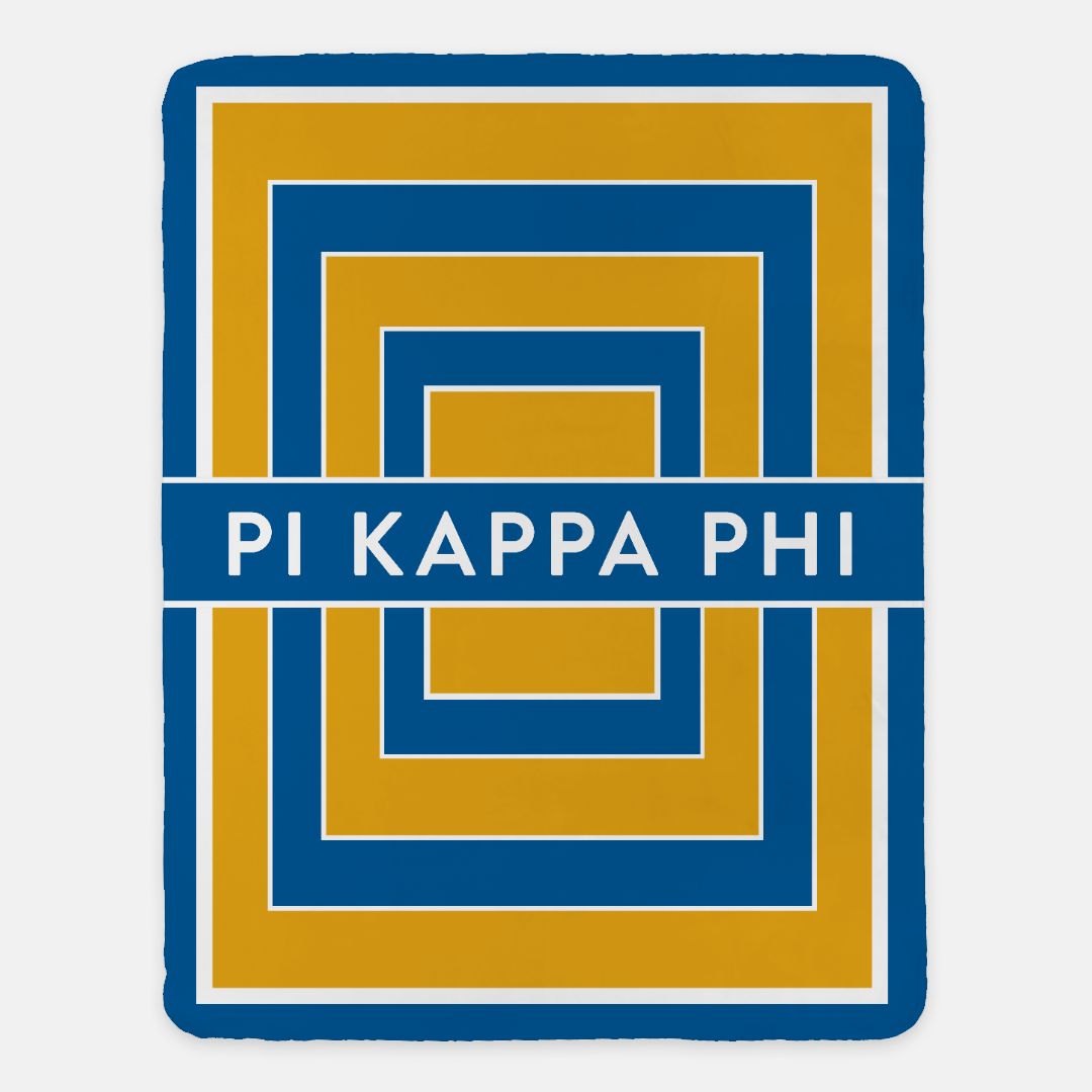 Pi Kappa Phi XL 60x80 Sherpa Blanket - Geo | Custom Fraternity Gifts