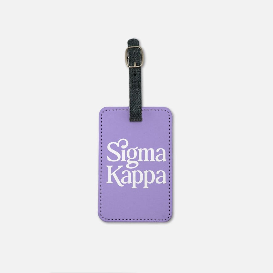 Sigma Kappa (Set of 2) Luggage Tags | Sig Kap Travel Gifts | Campus Greek Fit