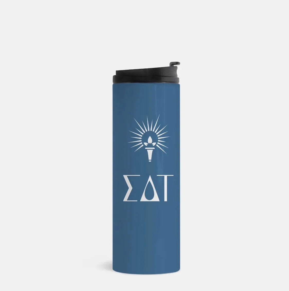 Sigma Delta Tau Tumbler - Greek Letters 16 oz. Old Blue Drinkware