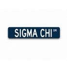 Sigma Chi Metal Street Sign | Custom College Fraternity Dorm Decor