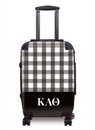 Kappa Alpha Theta Carry-on Suitcase - Gingham Black Suitcases