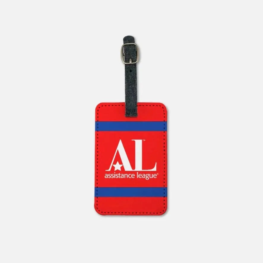 Assistance League (Set of 2) Luggage Tags - Stripes Red Luggage Tags