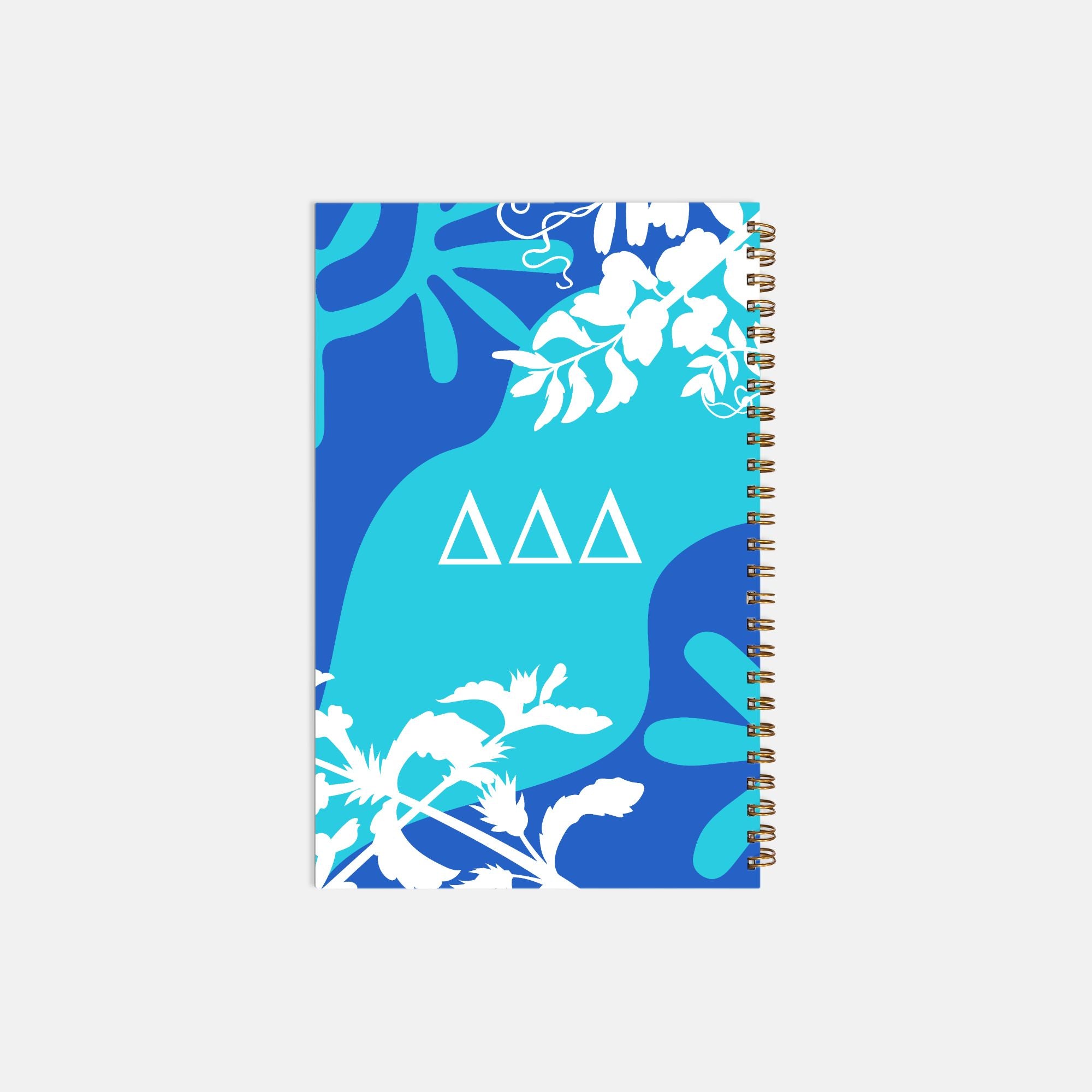 Tri Delta Personalized Notebook Journal - Abstract Leaves
