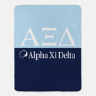 Alpha Xi Delta Blanket XL 60x80 Blue Color Block | Official AXiD Gifts
