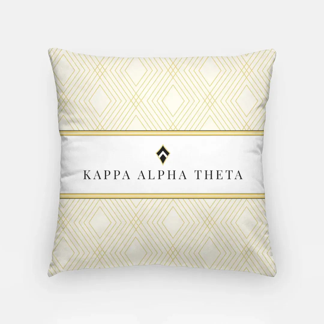 Kappa Alpha Theta 18" Throw Pillow Cover - Diamond Pattern Pillow Covers