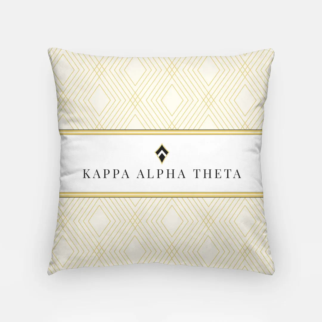 Kappa Alpha Theta 18" Throw Pillow Cover Diamond Pattern | Dorm Decor | Gifts