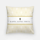 Kappa Alpha Theta 18" Throw Pillow Cover Diamond Pattern | Dorm Decor | Gifts