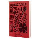 Alpha Chi Personalized Leatherette Notebook Journal - Retro Floral