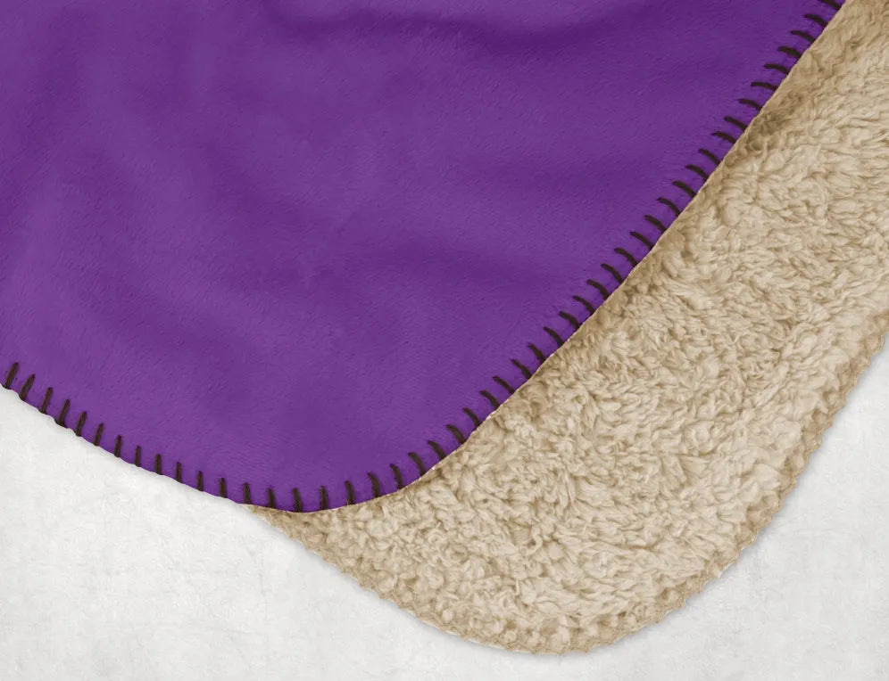 Tri Sigma XL 60x80 Sherpa Blanket Dual Purple Gradient Throw Blankets