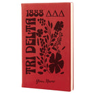 Tri Delta Personalized Leatherette Notebook - Retro Floral