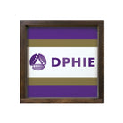 Delta Phi Epsilon 12x12 Wood Framed Sign - Stripes | DPHIE Gifts