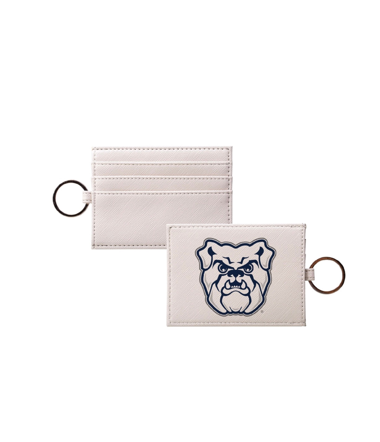 Butler Bulldog Vegan Saffiano Leather Keychain Card Holder | Card Case