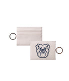 Butler Bulldog Vegan Saffiano Leather Keychain Card Holder | Card Case