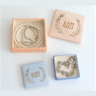  Alpha Omicron Pi Wreath Gold Monogram Two-Tone Box | Keepsake Gift