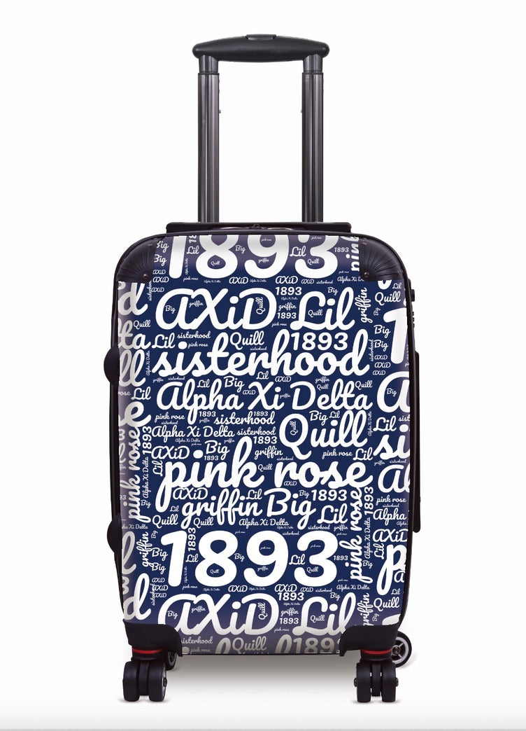 Alpha Xi Delta Carry-on Suitcase - Expression Art Blue Suitcases