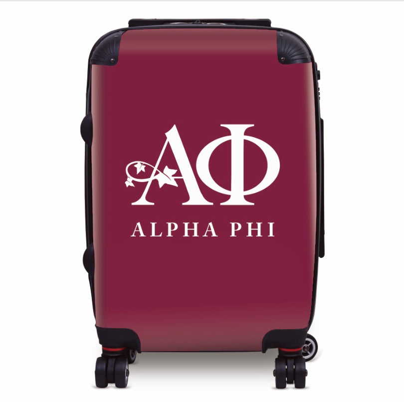 Alpha Phi 20" Carry-on Suitcase Luggage  | Custom APhi Travel Gifts