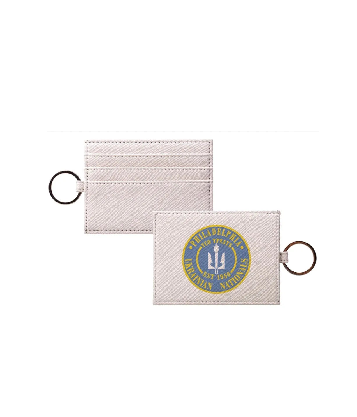 Philadelphia Ukrainian Nationals Traditional Keychain Card Holder - Vegan Leather Travel Wallet