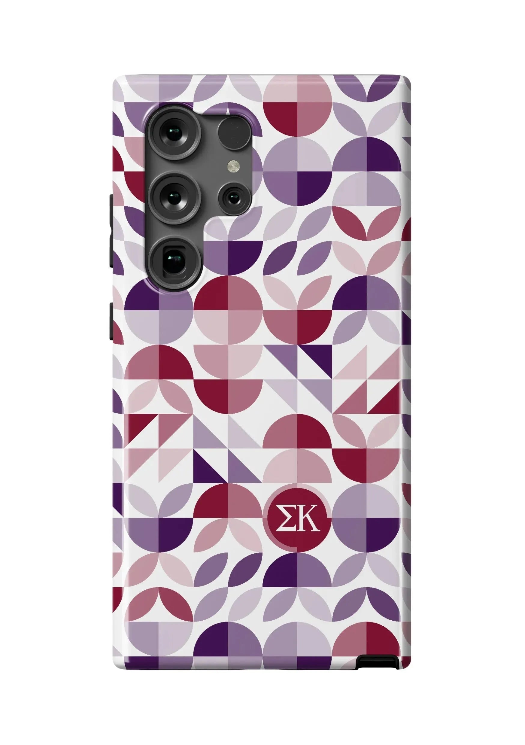 Sigma Kappa Samsung Galaxy 24, 23 Mobile Phone Case - Geo Petals Gloss Mobile Phone Cases