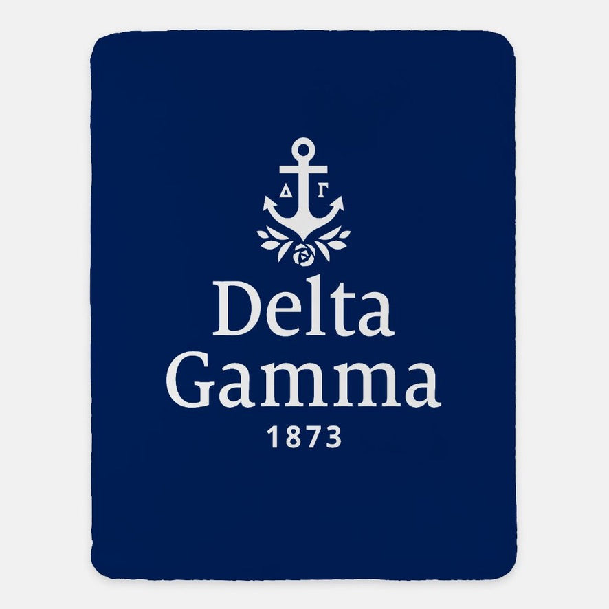 Delta Gamma Traditional Blanket XL 60"x80" | Custom Gifts | Dorm Decor