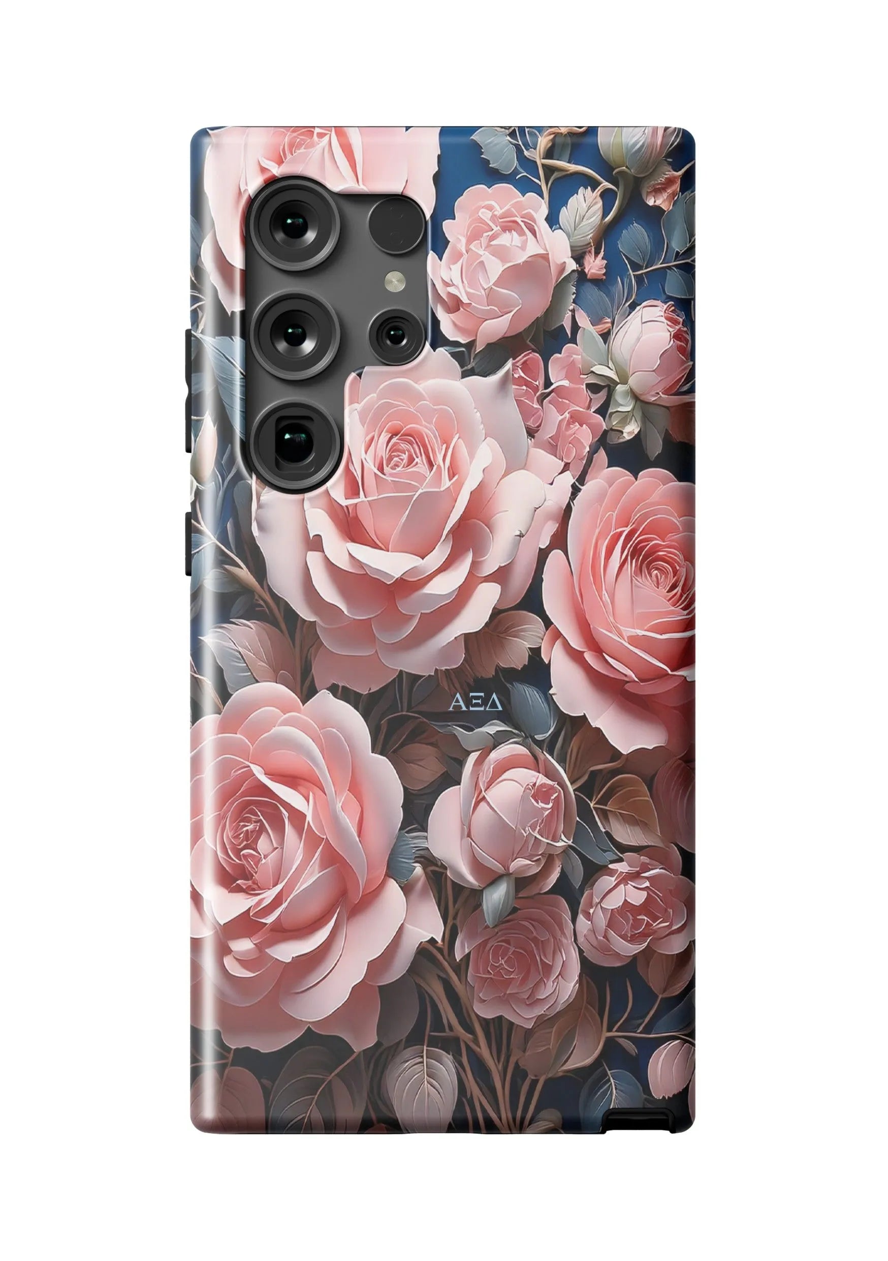 Alpha Xi Delta Samsung Galaxy 24, 23 Mobile Phone Case - Pink Roses Matte Mobile Phone Cases