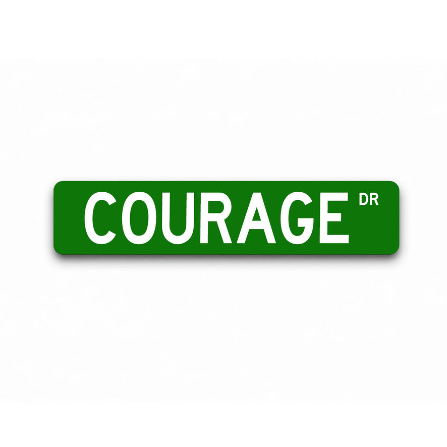 Pi Kappa Alpha "COURAGE" Metal Street Sign | PIKE Fraternity Gifts