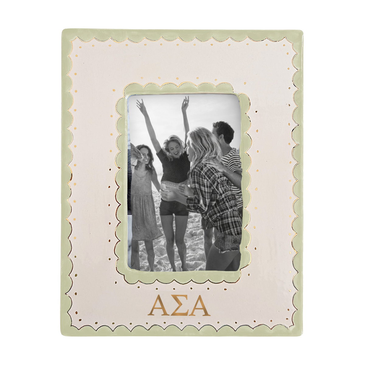 Alpha Sigma Alpha Scallop Picture Frame | Big Little Gifts & Keepsakes