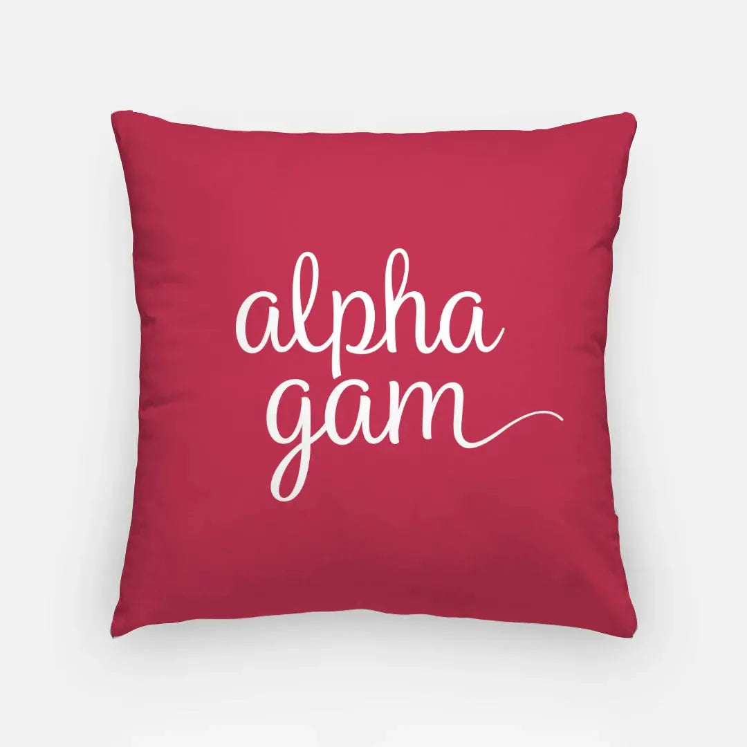 Alpha Gam 18" Red Throw Pillow Cover Pillow Covers