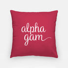 Alpha Gam 18" Red Throw Pillow Cover | AGD Big Little Gifts & Decor