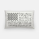 The Pledge of Allegiance Lumbar Pillow Cover | Americana Dorm Decor