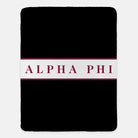 Alpha Phi XL 60x80 Sherpa Blanket - Center Band | Custom APhi Gifts