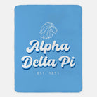 Alpha Delta Pi XL 60x80 Alphie Retro Sherpa Throw Blanket | ADPI Gifts