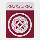 Alpha Sigma Alpha Sherpa Blanket - Logomark Bullseye 60"x80" | Gifts