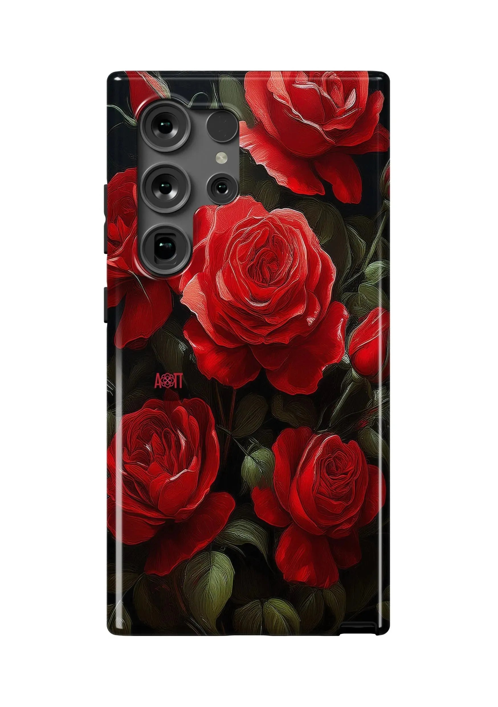 Alpha Omicron Pi Samsung Galaxy 24, 23 Mobile Phone Case - Bold Roses Gloss Mobile Phone Cases