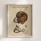 Vintage Football Helmet US Patent Art Print | Sports-Themed Dorm Decor | Campus Greek Fit