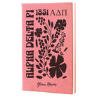 ADPi Personalized Leatherette Notebook Journal - Retro Floral