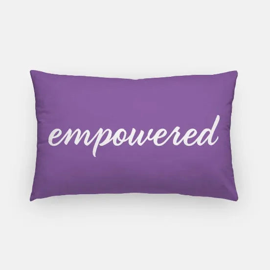 Tri Sigma Empowered Lumbar Throw Pillow Cover Violet Pillow Covers
