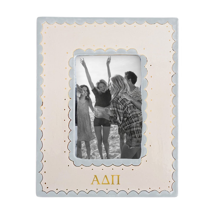 Alpha Delta Pi Scallop Monogrammed Picture Frame