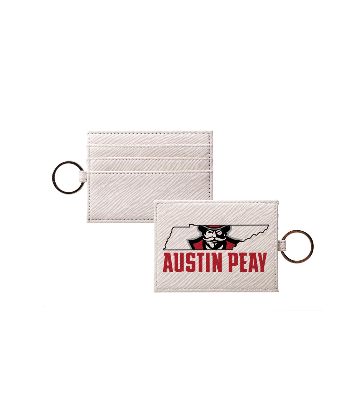 Austin Peay Vegan Saffiano Leather Keychain Card Holder - Kentucky