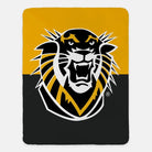 Fort Hays State University XL 60x80 Sherpa Throw Blanket Color Split Throw Blankets