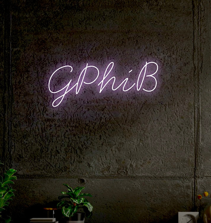 GPhiB LED Neon Script Sign w/ Dimmer Neon Signs